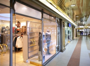 Clothing Store with Glass Storefront