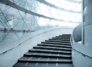 Commercial Staircase with Glass