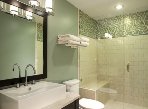 Contemporary Bathroom with Glass Shower