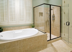 bathroom with glass shower